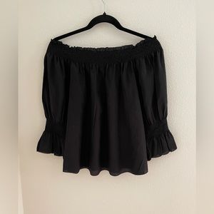 7 For All Mankind Black Blouse